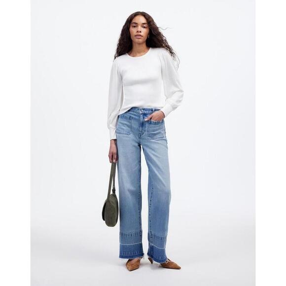 NWT Madewell Ribbed Puff-Sleeve Top - MSRP $62 - XXS - Picture 1 of 3